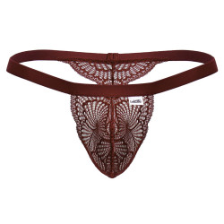 CandyMan String en dentelle Bachos Bordeaux